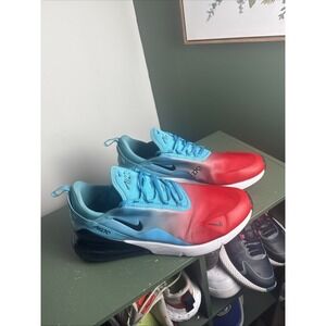 Nike Mens Air Max 270 CJ0767-400 Red Blue Sports Low Top Sneaker Shoes Size 15